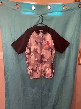 Tattoo Golf Camo Collection Men's XL Performance Polo Shirt Black/GrayWhite